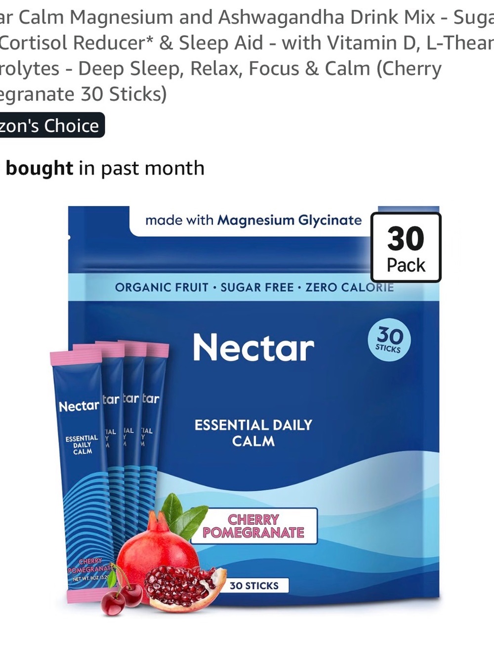 Essential Daily Calm Magnesium Glycinate Sticks - Blue - Picture 3 of 4